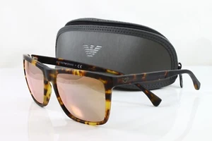 Emporio Armani Sunglasses Men's Square EA4117 57044Z Matte Blonde Havana 57mm - Picture 1 of 3