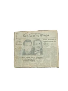 Miglior attore film rock Hudson Hollywood Golden Age morte 1985 Los Angeles Giornale - Foto 1 di 3