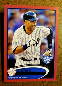 Tarjeta de béisbol 2012 Topps Update Derek Jeter Red Borders MLB #US119 NY YANKEES - Imagen 1 de 12