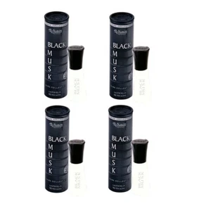 Al-Nauim Black Musk Attar (6 ml Each) - Pack of 4 - Picture 1 of 3