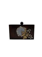 Luxury Bridal Clutch Bag for Women Handcrafted with Marble Agate & Tiger Print