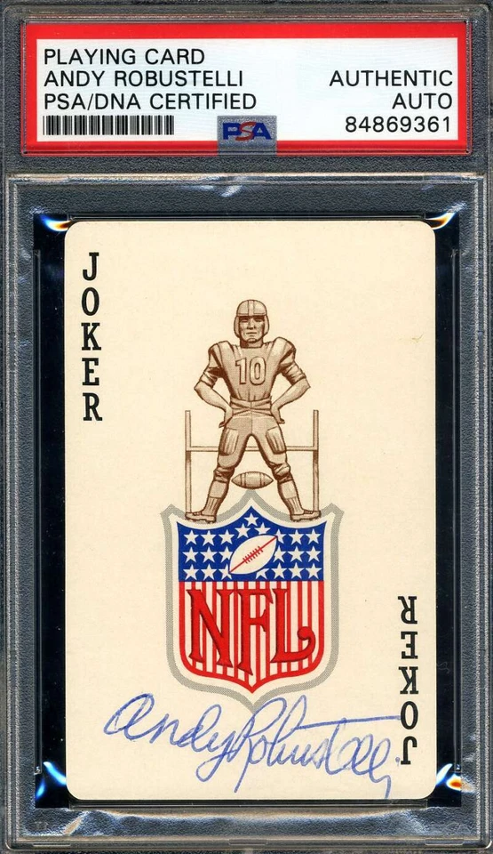 Andy Robustelli PSA DNA Signed 1963 Stancraft Autograph - Image 1 of 1