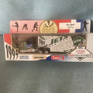 1995 NEW YORK JETS PETERBILT TRAILER/MATCHBOX/WHITE ROSE COLLECTIBLES - Picture 1 of 4