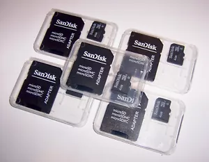 5 neue SanDisk 4GB SDHC MicroSD Speicherkarten 4GB Micro SD TF SD-04G 5er Pack Neu! - Bild 1 von 3