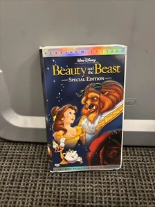 Beauty And The Beast (VHS 2002) Platinum Edition 1991 Disney Animated Movie - Picture 1 of 2