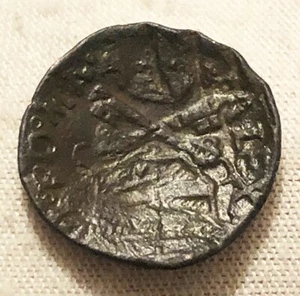 Hn Ascoli Pope Alessandro VI 1492-1503 Double Farthing Cu BB + R Munt #28v q710 - Picture 1 of 2