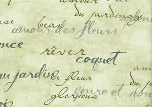 2 Yds Waverly Fabric Inspiration Script Beige Cotton Drapery Upholstery - Picture 1 of 2