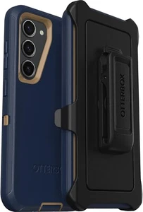 Custodia OtterBox Galaxy S23+ (S23 Plus) serie Defender, robusta/durevole, pelle scamosciata blu - Foto 1 di 9