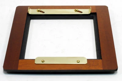 1 ADAPTER 5.5x5.5"RC for ZONE VI 8x10 Camera to use 4x4SC Boards, Mahogany&Brass - Image 1 of 4