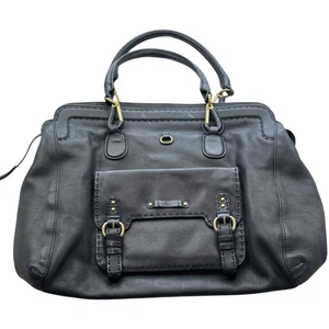 Ellen Tracy Damen Echtleder schwarz Umhängetasche Beuteltasche Tasche Handtasche schick - Bild 1 von 10