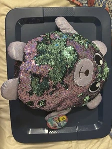 SHIMMEEZ Large Delilah Dog Purple and Teal Sequins Stuffed Animal Plush 14" NWT - Picture 1 of 4