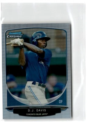 2012 Bowman Chrome Mini D.J. Davis #BCA-DDA Toronto Blue Jays Baseball Card - Image 1 of 2
