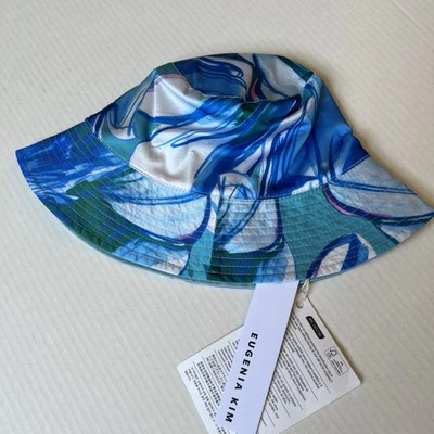 Eugenia Kim OS Toby Bucket Hat Blue White Cotton Blend Packable💖NWT - Image 1 of 4