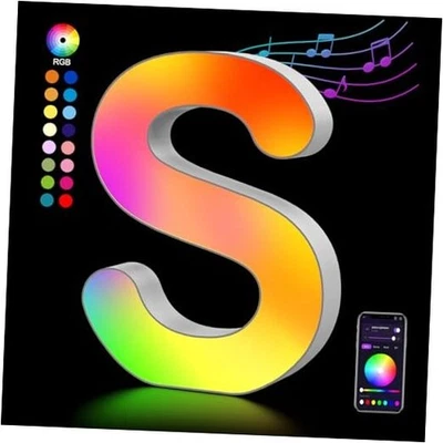  Light Up Letters LED Letter - Marquee Letters Room Decor Alphabet Letter-S - Image 1 of 4