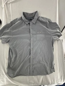 The North Face Button Up Shirt Mens XXL Gray Short Sleeve Casual - Picture 1 of 8