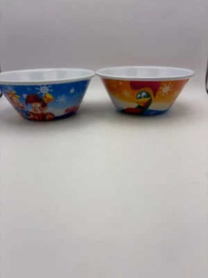 NOVO Conjunto de 2 Tigelas de Cereais Kellogg's 2014 Jogos Olímpicos de Inverno; Flocos de Milho, Snap - Imagem 1 de 4