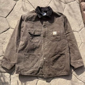 Vintage Brown Carhartt Mens Medium CO2 CHT Detroit Jacket - Picture 1 of 7