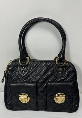 Bolso de Mano MARC JACOBS Negro Venetia Cuero Acolchado 2 Bolsillos Foto 1 de 4
