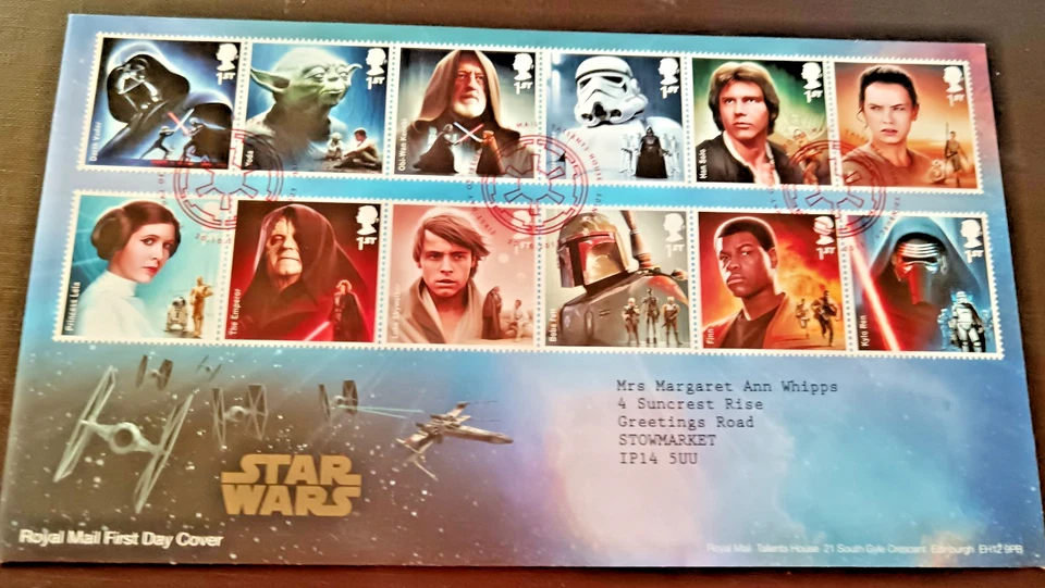G.B. 2015  STAR WARS Royal Mail First Day Cover with original enclosure - Image 1 of 1