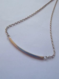 Sterling Silver Lovely Design Necklace 17". R94J - Picture 1 of 4