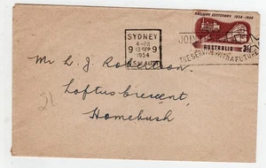 1954 AUSTRALIA RAILWAY 3½d complete cover with slogan cancel dated Sept. 13 - Picture 1 of 2