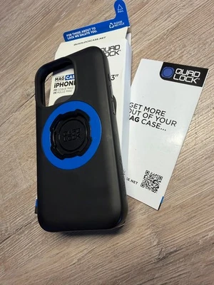 Quad Lock MAG Case iPhone 15 Pro + blauer MAG Ring – guter Zustand - Bild 1 von 2