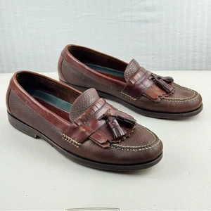 H.S. Trask Tassel Loafers Classic Brown Leather Driving Shoes Men’s Size 11.5 M - Picture 1 of 11