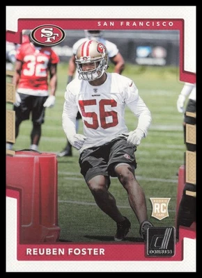 2017 Donruss #382 Reuben Foster San Francisco 49ers Football Card - Image 1 of 2