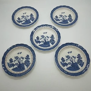 5 Beilagenteller Royal Doulton Majestic Pattern Blue Willow Fine China - gebraucht - Bild 1 von 15