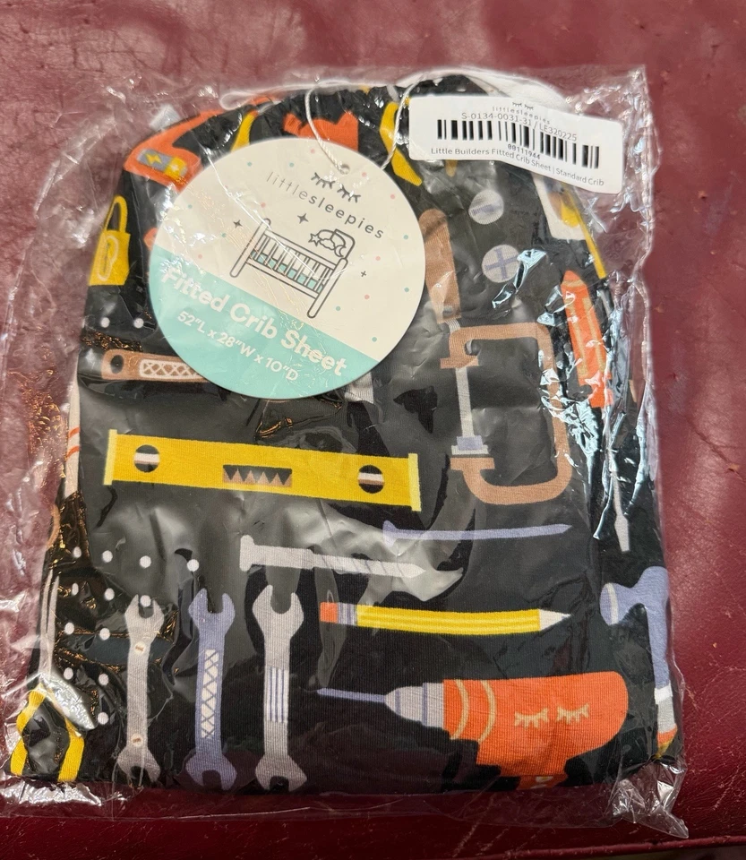 Hoja de cuna Little Sleepies Little Builder nueva en caja Foto 1 de 1