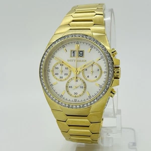 Wittnauer by Bulova Men's Chronograph Sapphire Crystal Gold 41mm Watch WN3055 - Picture 1 of 8