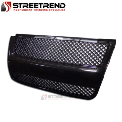 For 07-10 Ford Explorer Sport Trac Mesh Front Hood Bumper Grille Glossy Black - Image 1 of 2