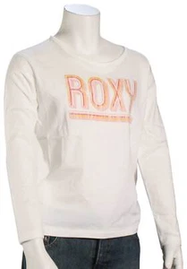 Roxy Girl's The One LS T-Shirt - Snow White - New - Picture 1 of 1