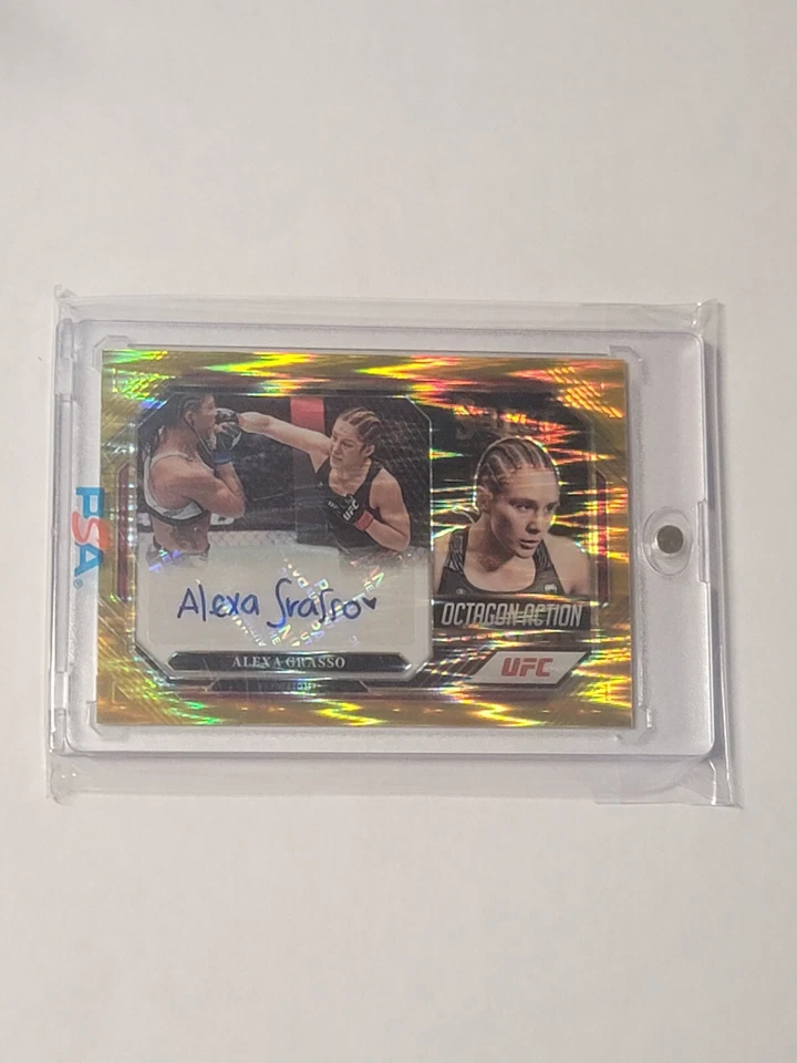2023 Select UFC -Alexa Grasso Octagon Signatures Gold Prizm OA-AGR 10/10 Bookend - Image 1 of 1