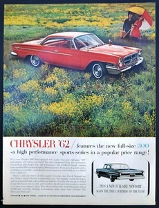 1962 Chrysler 300 Festival rot 2 Türer Hardtop Going On Picknick Oldtimer Werbung - Bild 1 von 1