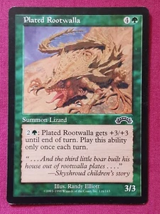 Magic The Gathering EXODUS PLATED ROOTWALLA green card MTG - Picture 1 of 2