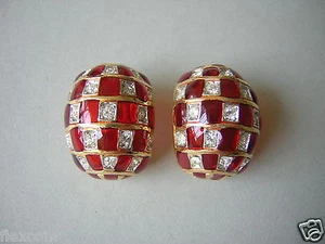 Pendientes Plata 925 Oro Tablero de Ajedrez Patrón Circonia 13,3g - Imagen 1 de 4