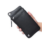 Portefeuille en cuir souple véritable sac à main d'affaires porte-carte de crédit étui pour téléphone