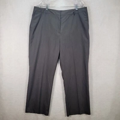 Jaclyn Smith Womens Pants Plus Size 18 Gray Stretch Classic Career Straight Leg - Image 1 of 4