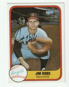 Tarjeta firmada por Jim Hibbs autografiada por California Angels certificado de autenticidad de béisbol - Imagen 1 de 2