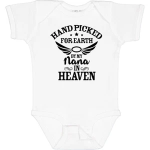 Inktastic Handpicked For Earth By My Nana In Heaven With Angel Baby Bodysuit Na - Picture 1 of 25