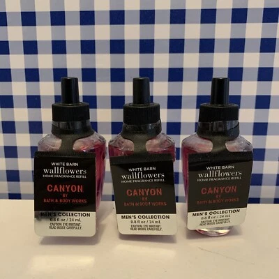 Three (3) Wallflowers ~ MEN'S COLLECTION ~ CANYON ~ Bath & Body Works - Image 1 of 3