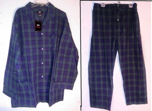 Nuevo con etiquetas Conjunto de Pijama a Cuadros Embajada para Hombre Verde Marino Talla Grande Ajuste Extra Amplio - Imagen 1 de 3