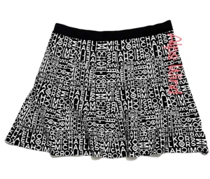 Michael Kors Women's Logo Jacquard Knit Skirt in Black/White SZ. XL NWT - Picture 1 of 5