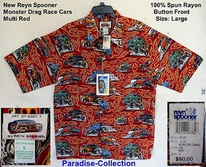 NEW REYN SPOONER BEAUTIFUL MONSTER TRUCK DRAG RACE HOTROD VERY RARE SIZE L - Bild 1 von 12