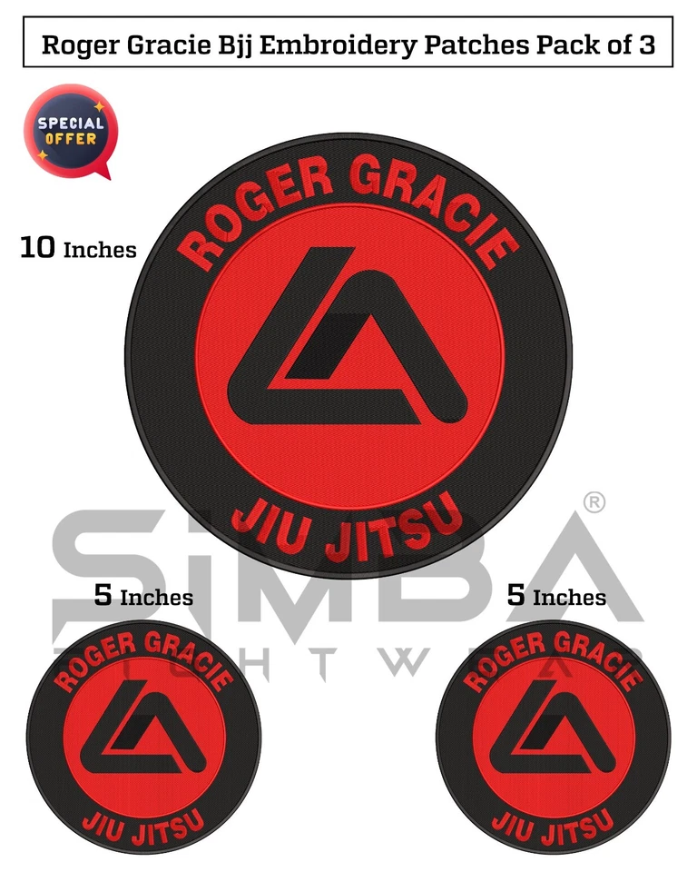 Roger Gracie BJJ Martial Arts Patches BJJ Gracie Embroidery Patches Bjj Patches - Image 1 of 4