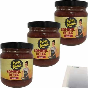 Wan Kwai Sambal Oelek rot 3er Pack 3x200g Glas usy Block - Bild 1 von 5