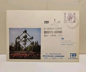 TAP Briefmarkenhülle Bruxelles Lissabonne 10 Jahre Jubiläum - Bild 1 von 4