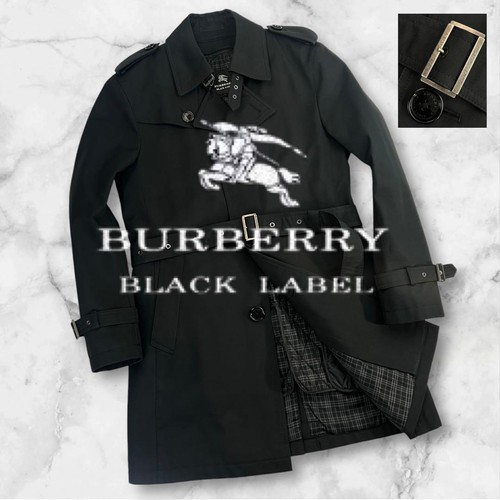 BURBERRY BLACK LABEL trench coat media lunghezza taglia M uomo classico