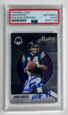 2021 Panini Mosaic Signed Dan Fouts Card #112 Chargers 'HOF 93' Slabbed PSA - Image 1 of 2